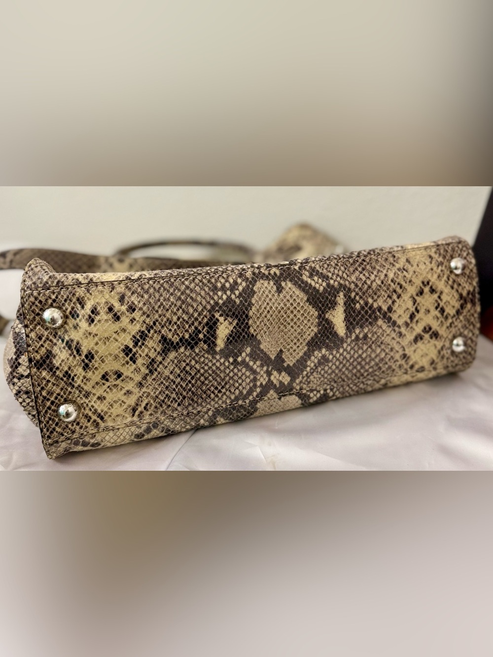 Michael Kors Hamilton Large Python Satchel - Picture 12 of 12